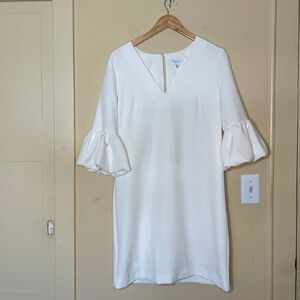 Milly White Ruffle Sleeve Dress